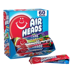 Airheads Candy Variety Bulk Box - 60 Indvidually Wrapped Full Size Bars