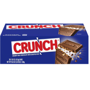 Nestle Crunch Chocolate Single, Candy Bars (Pack of 36)
